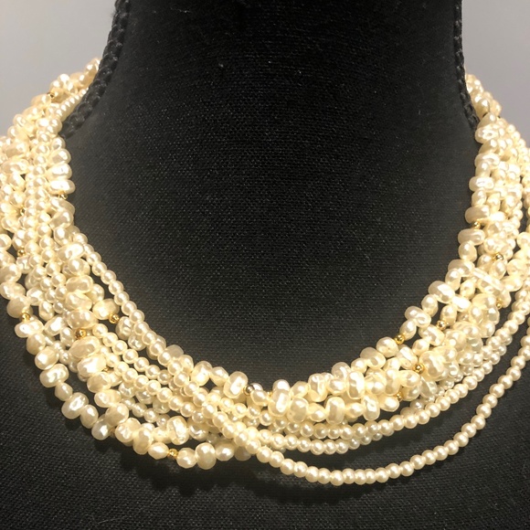 Vintage Freshwater multi strand necklace - Picture 1 of 3